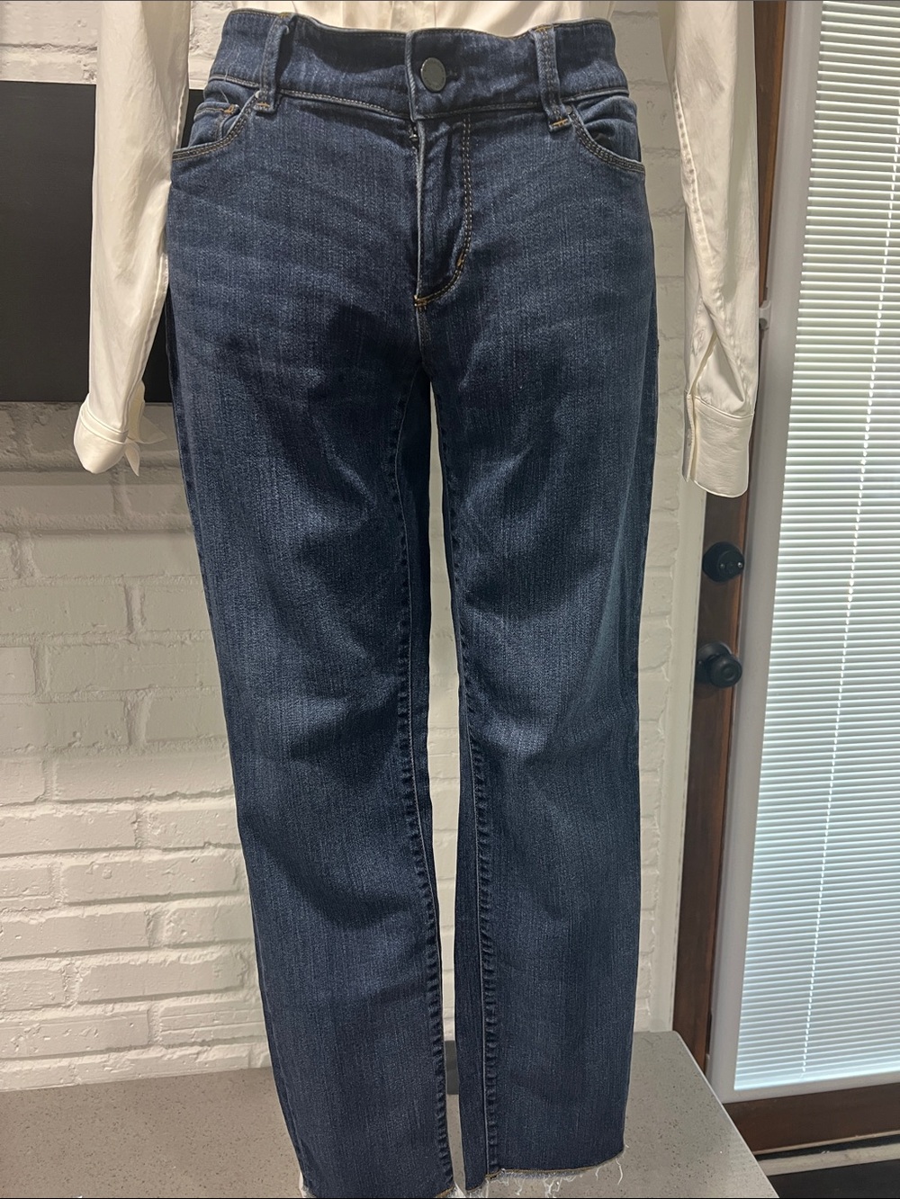 Ann Taylor Dark Indigo Straight-Leg Jeans